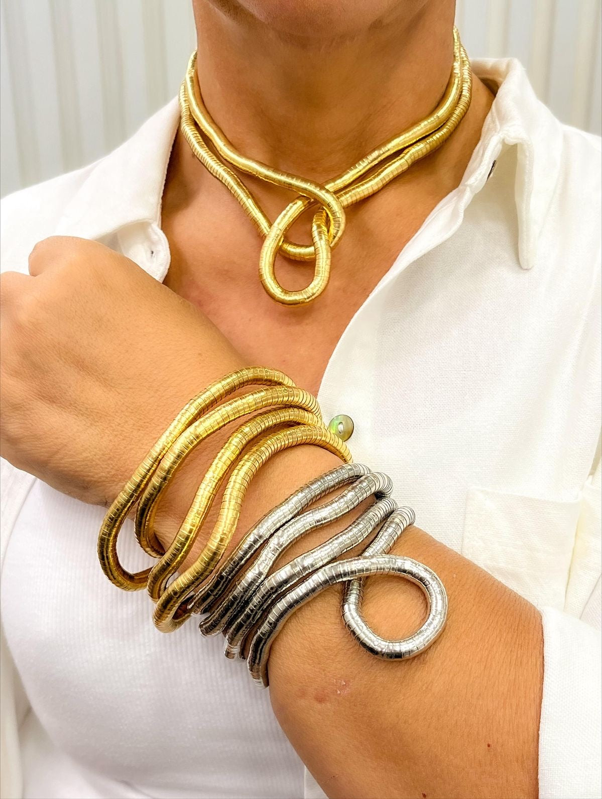 18K Gold Plated Bendable Necklace